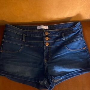 No Boundaries Dark Blue Jean Shorts